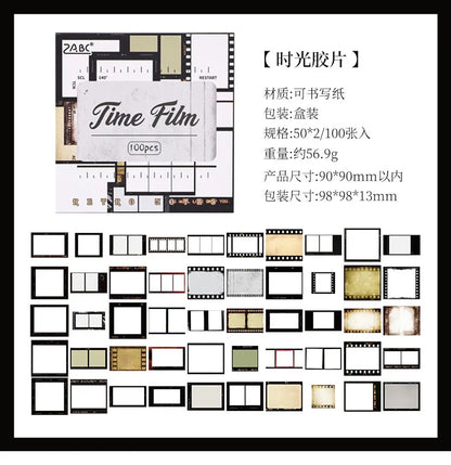 Mr. Paper, Retro Writing Bordered Message Paper, Scrapbook Supplies, Desktop Message, Decorative Notebook Photo Frame 100pcs