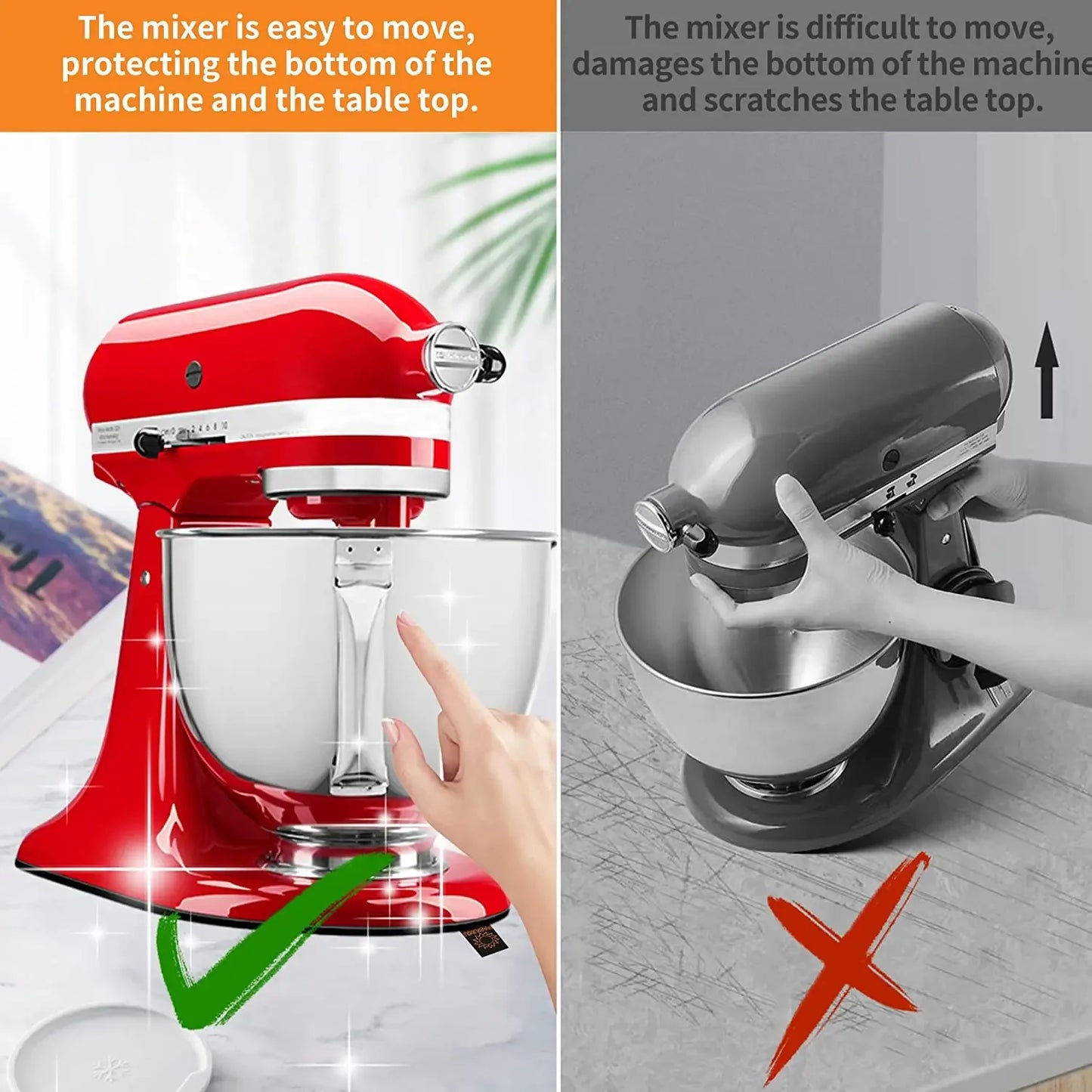 Sliding Mat for Kitchenaid Mixer Mover Slider Mat Pad Stand Mixer, Kitchen Appliance Slider Mat Compatible Kitchen Accessory