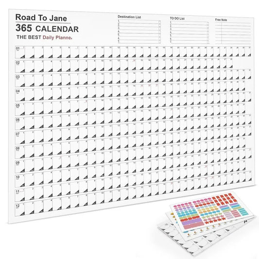 2025 Wall Hanging Calendar Kawaii Yearly Planner Sheet Memo Pad To Do List Agenda Schedule Organizer Check List Home Office