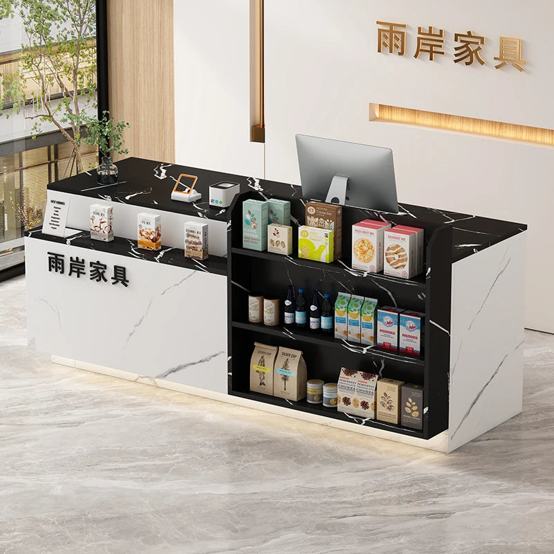Office Bar Counter Cashier Counter Simple Custom Reception Desk Beauty Salon Escritorio De Recepcion Commercial Furniture