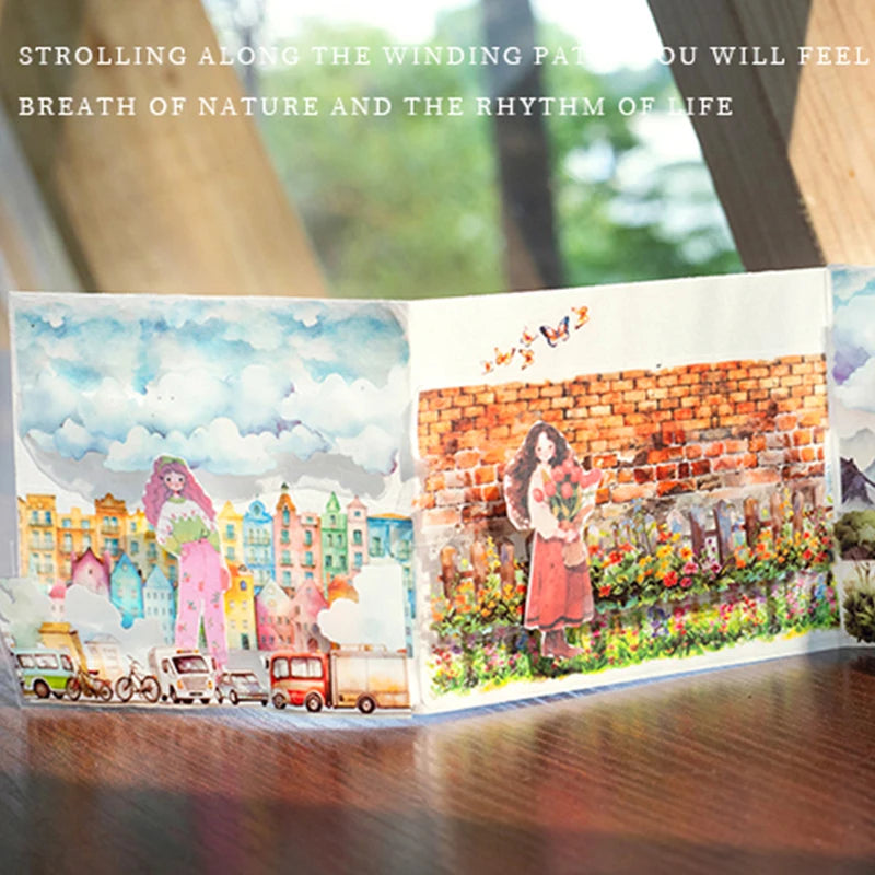 Mr. Paper 4Style 20Pcs/bag Into Nature Series Landscaping Sticker Book DIY Handbook Scrapbook Phone Case Photo Frame Calendar