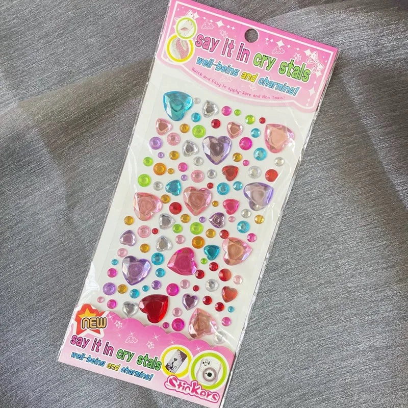 MINKYS New Arrival Pearl Star Heart Bling Bling Stickers DIY Scrapbook Stickers Confetti Decoration DIY Photo Frame Face Sticker