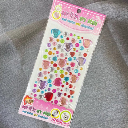 MINKYS New Arrival Pearl Star Heart Bling Bling Stickers DIY Scrapbook Stickers Confetti Decoration DIY Photo Frame Face Sticker