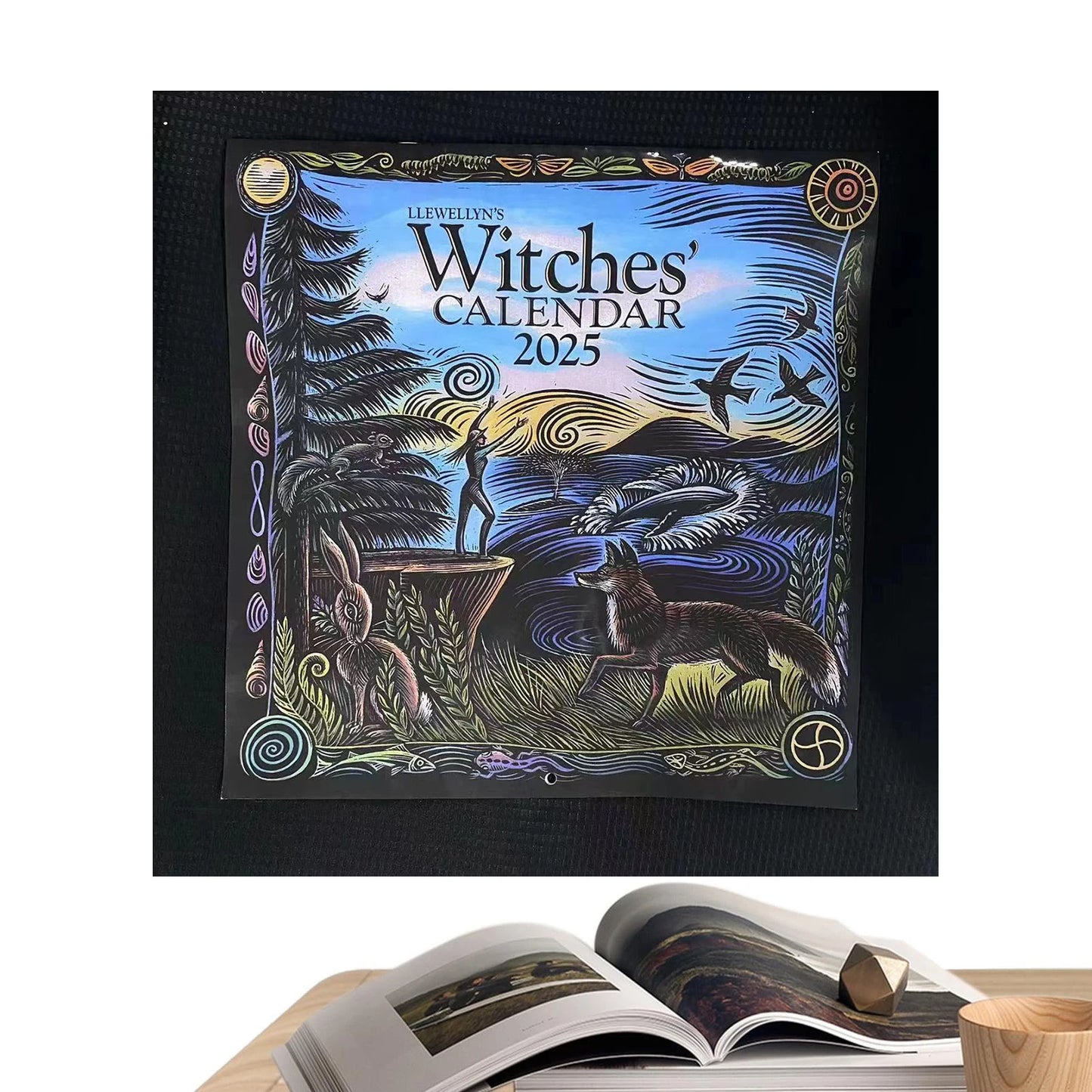 Witches' Calendar 2026 Witches' Botanical Calendar Book Wall Hanging Decorative Wall Art Creative Gift For Family Friends