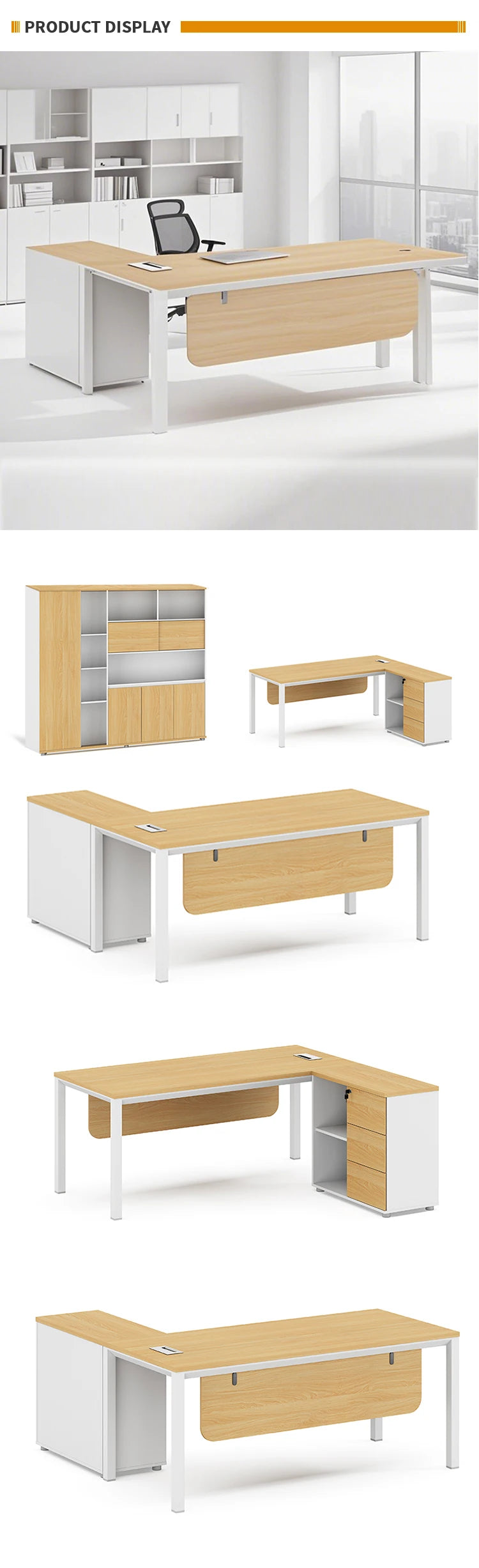 Modern Executive Office Desk with Built in Storage CEO Boss Office Furniture Computer Table  boss office desk