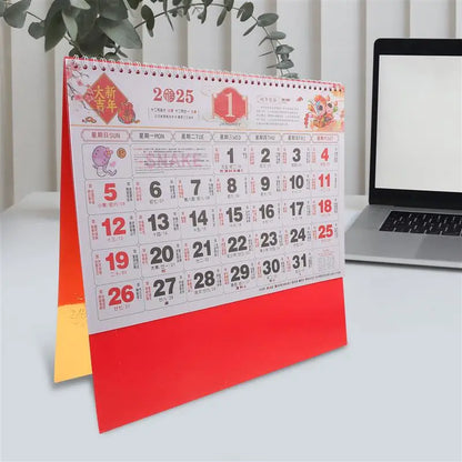 Chinese Traditional Calendar Hanging Calendar 2025 Traditional Lunar Calendar Year of Snake Calendar Household Wall Hanging