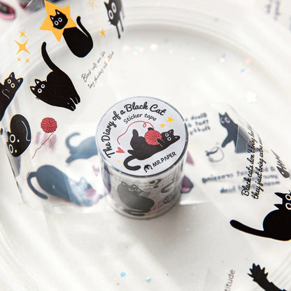 Mr Paper 2rolls/bag kawaii cat and dog diary series tape cute style handbook tape DIY diary photo frame phone case