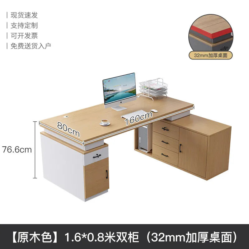 Large Size Fashion Office Desk Decoration Beauty Professional Minimalist Office Desk Save Space Mesas Escritorio Furnitures