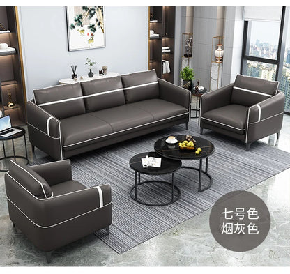 Office Sofa Simple Modern Business Meeting Leisure Lounge Area Reception Simple Office Sofa Coffee Table Combination