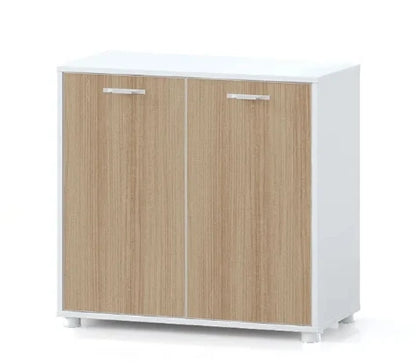 Office Furniture 2 Swing Door White Low Cabinet Office Filing Storage Cabinets
