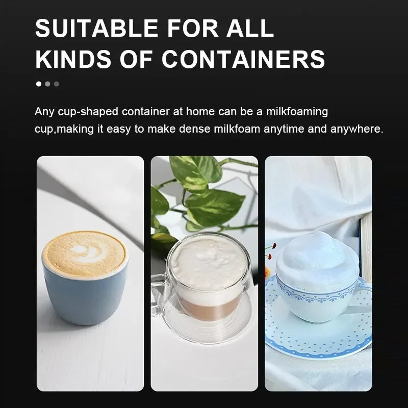 Milk Frother Electric Portable Mini Milk Foamer Coffee Cappuccino Foam Maker Creamer Whisk Frothy Egg Beater Kitchen Accessory