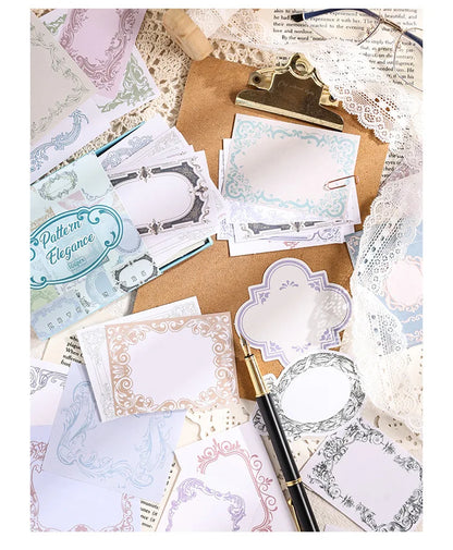 Mr. Paper, Retro Writing Bordered Message Paper, Scrapbook Supplies, Desktop Message, Decorative Notebook Photo Frame 100pcs