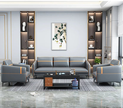 Office Sofa Simple Modern Business Meeting Leisure Lounge Area Reception Simple Office Sofa Coffee Table Combination