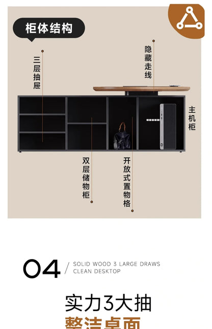 Wooden Study Office Desk Modern Computer Gaming Standing Long Executive Office Desk Luxury Escritorio Oficina Home Products