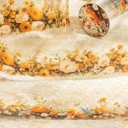 4Style 1Roll/bag floral aquascape tape for DIY handbook cup calendar envelope glass bottle photo frame scrapbook decoration