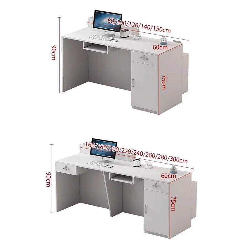 Office Bar Counter Cashier Counter Simple Custom Reception Desk Beauty Salon Escritorio De Recepcion Commercial Furniture