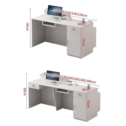 Office Bar Counter Cashier Counter Simple Custom Reception Desk Beauty Salon Escritorio De Recepcion Commercial Furniture