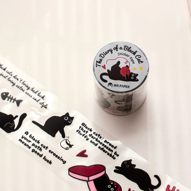 Mr Paper 2rolls/bag kawaii cat and dog diary series tape cute style handbook tape DIY diary photo frame phone case