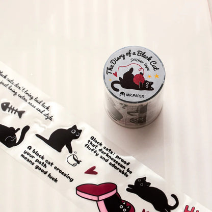 Mr Paper 2rolls/bag kawaii cat and dog diary series tape cute style handbook tape DIY diary photo frame phone case