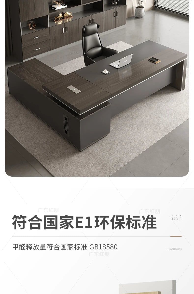 Wooden Lshaped Office Desk Modern Computer Standing Organizers Office Desk Space Saving Escritorio Oficina Postmodern Furniture