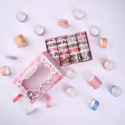 20 Rolls Cute Girl Washi Tape Set, DIY Aesthetic Masking Sticker, Photo Frame Laptop Keyboard Phone Case Wall Decorative Sticker