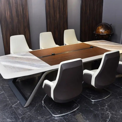 Modern Unique Design Commercial Odm Oem Leather Contemporary Luxury Custom Office Meeting Desk Conference Table