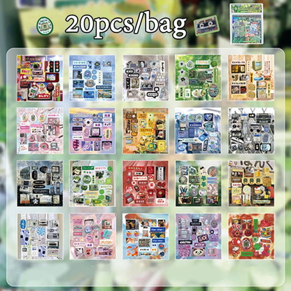Mr. Paper 45 Sheets/book Creative Sticker Book Used of DIY Phone Case Photo Frame Album Scrapbook Retro Decoration Art Stickers