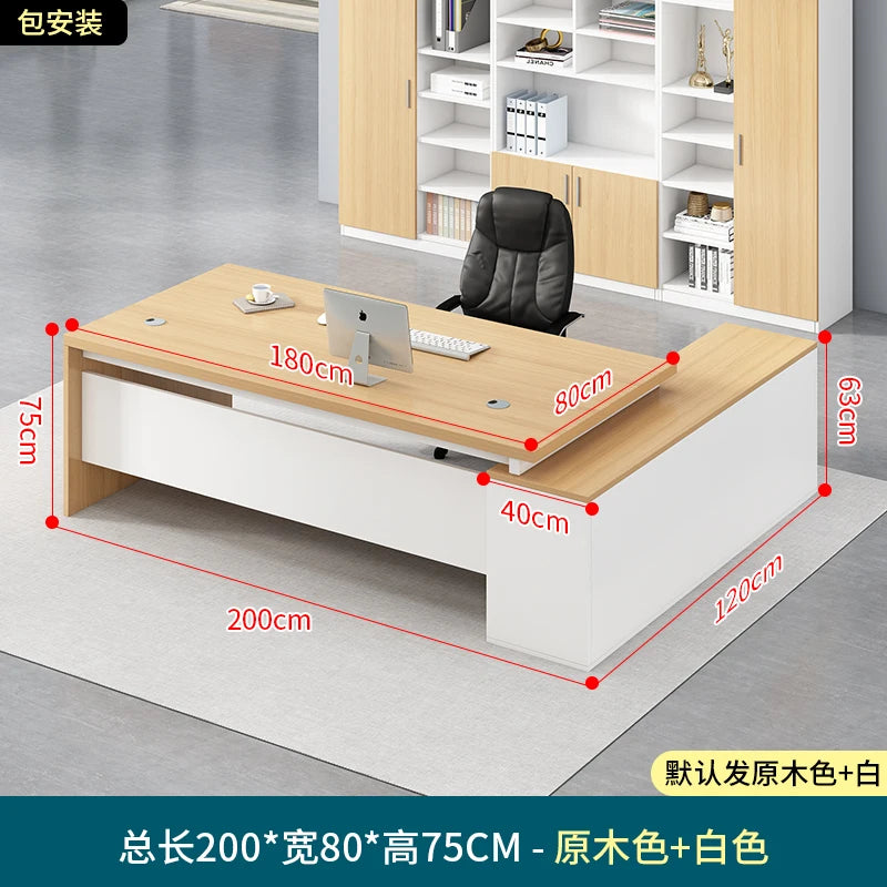 Wooden Professional Office Desk Vintage Simple Irregular Living Room Office Desk Modern Escritorio Oficina Trendy Furniture