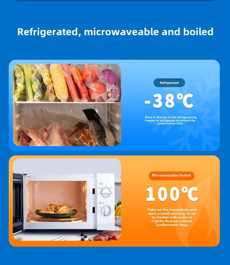 Vacuum Bags for Food Kitchen Vacuum Sealer Food Fresh Long Storage Saver Bags Keeping Food for Vacuum Packer Length Is 5m