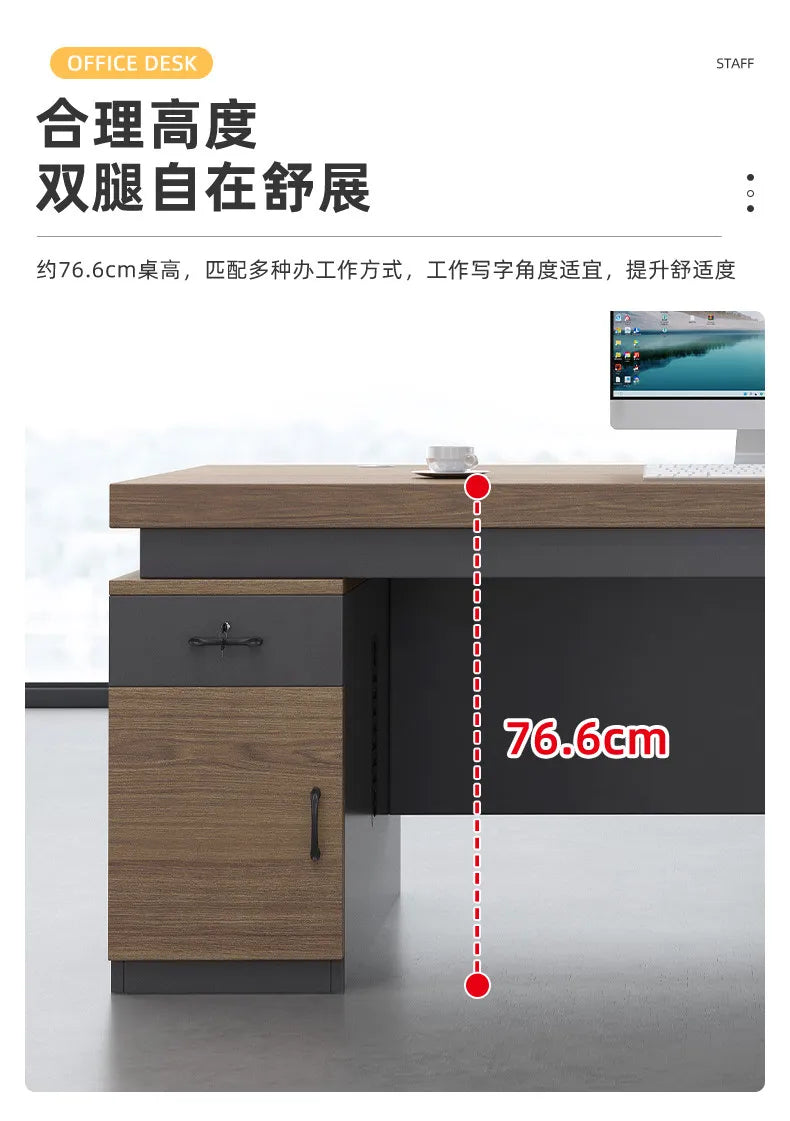 Large Size Fashion Office Desk Decoration Beauty Professional Minimalist Office Desk Save Space Mesas Escritorio Furnitures