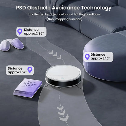 OKP K5P Robot Vacuum Cleaner, 5000Pa, 180 Mins, WiFi/App, Slim Design, Self-Charging, Perfect for Hard Floors, Pet Hair, Carpets