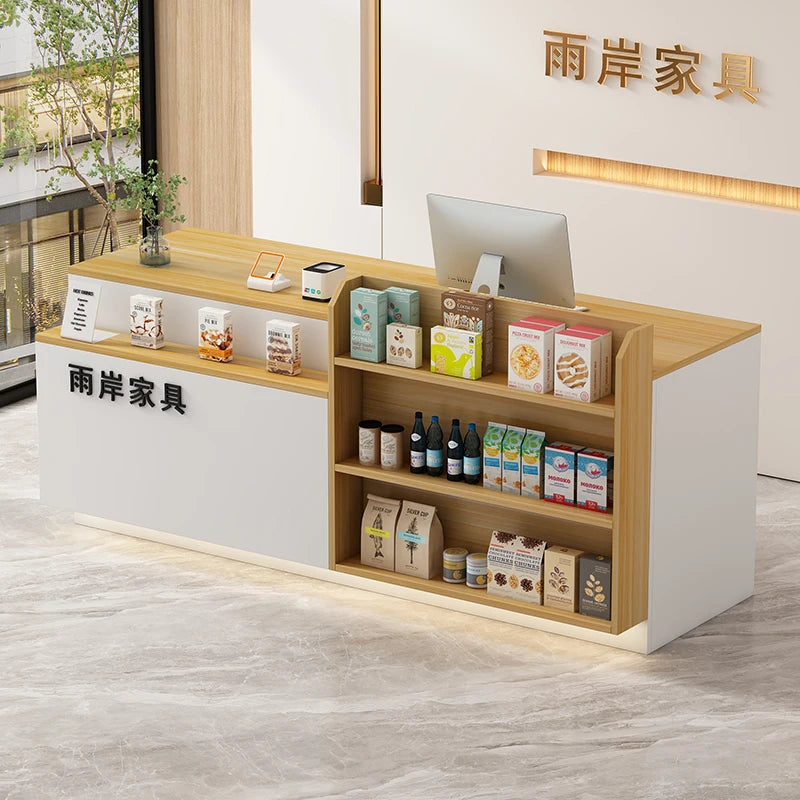Office Bar Counter Cashier Counter Simple Custom Reception Desk Beauty Salon Escritorio De Recepcion Commercial Furniture