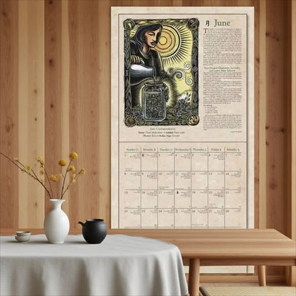 Witches' Calendar 2026 Witches' Botanical Calendar Book Wall Hanging Decorative Wall Art Creative Gift For Family Friends