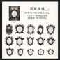 15Pieces PET Sticker Shadow Night Dark Gothic Photo Frame Black Winged Rose Stickers School Supplies Scrapbook 140*90mm