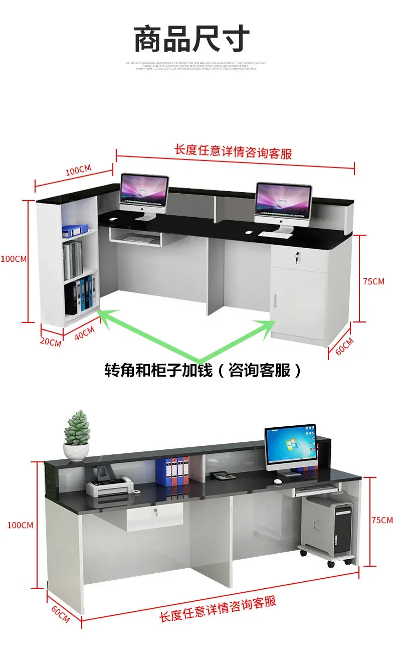 Office Design Reception Desks BeautyModern Checkout Counter Reception Desks Luxury Salon Mostrador Negocio Commercial Furniture