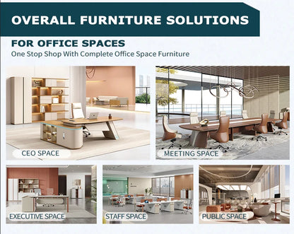 Wooden Ceo Office Furniture Modern Style Computer L Shape Desk Boss Manager Office Table Executive Desk Table Workstation