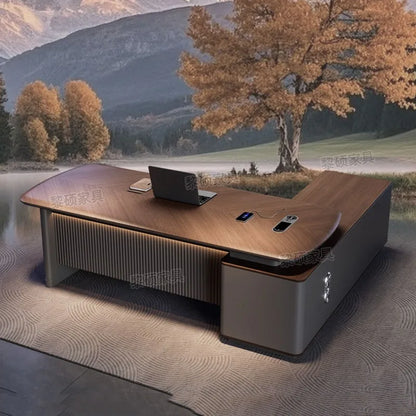 Fashion Large Size Office Desk Luxury Design Save Space Creative Computer Office Desk Executive Meuble Bureau Home Products