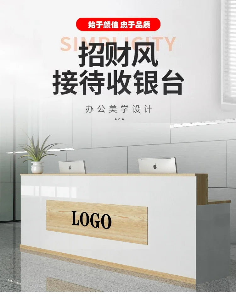 Office Design Reception Desks BeautyModern Checkout Counter Reception Desks Luxury Salon Mostrador Negocio Commercial Furniture