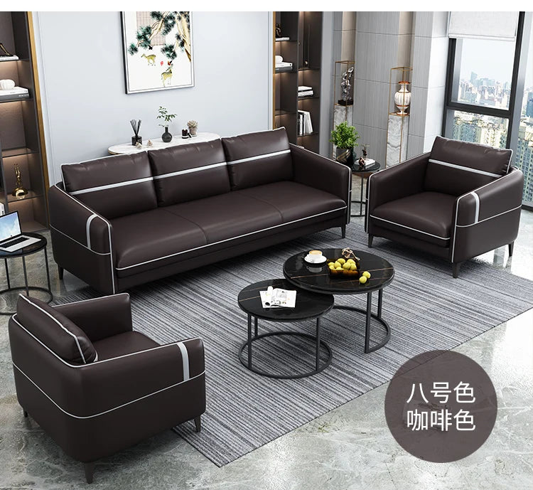 Office Sofa Simple Modern Business Meeting Leisure Lounge Area Reception Simple Office Sofa Coffee Table Combination