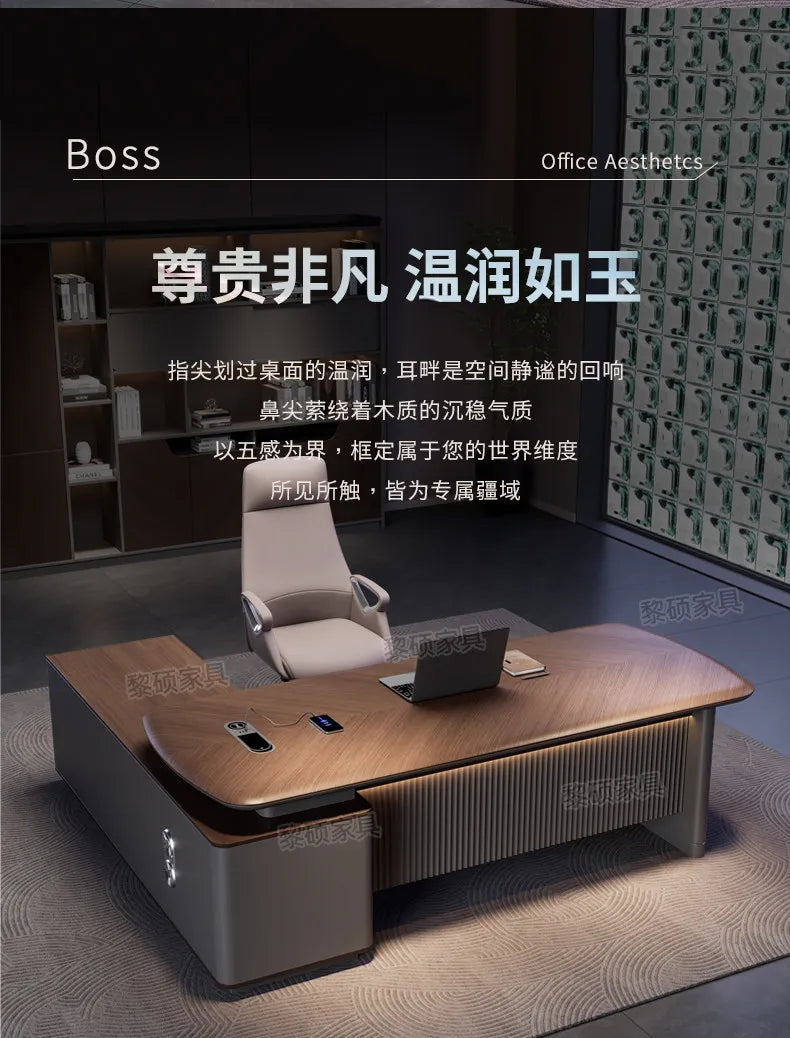 Fashion Large Size Office Desk Luxury Design Save Space Creative Computer Office Desk Executive Meuble Bureau Home Products