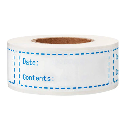 Dissolvable Food Labels By Food Safe 1x3'' Kitchen Storage Freezer Stickers Perfect For Reusable Containers 250 Labels Per Roll
