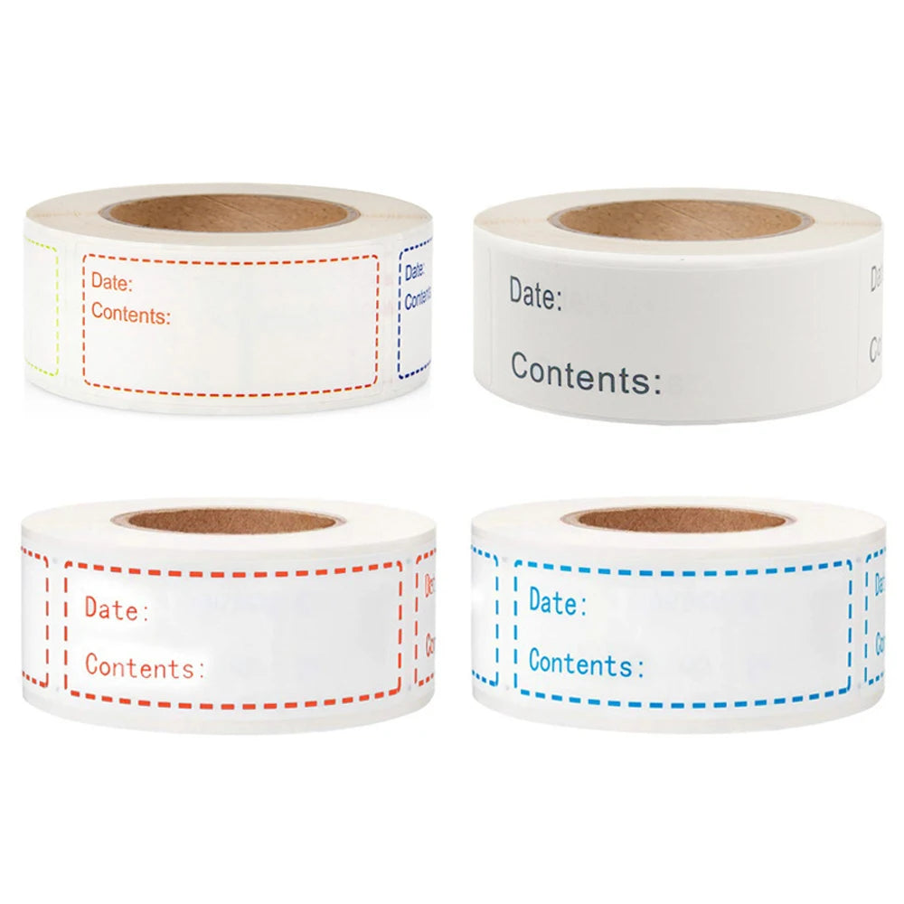 Dissolvable Food Labels By Food Safe 1x3'' Kitchen Storage Freezer Stickers Perfect For Reusable Containers 250 Labels Per Roll