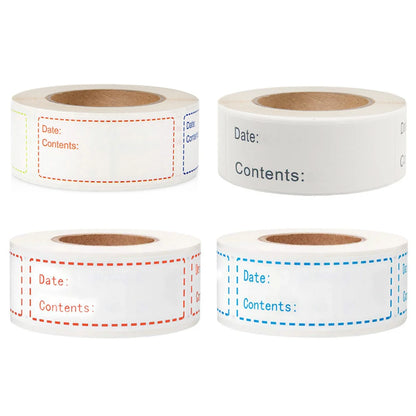 Dissolvable Food Labels By Food Safe 1x3'' Kitchen Storage Freezer Stickers Perfect For Reusable Containers 250 Labels Per Roll