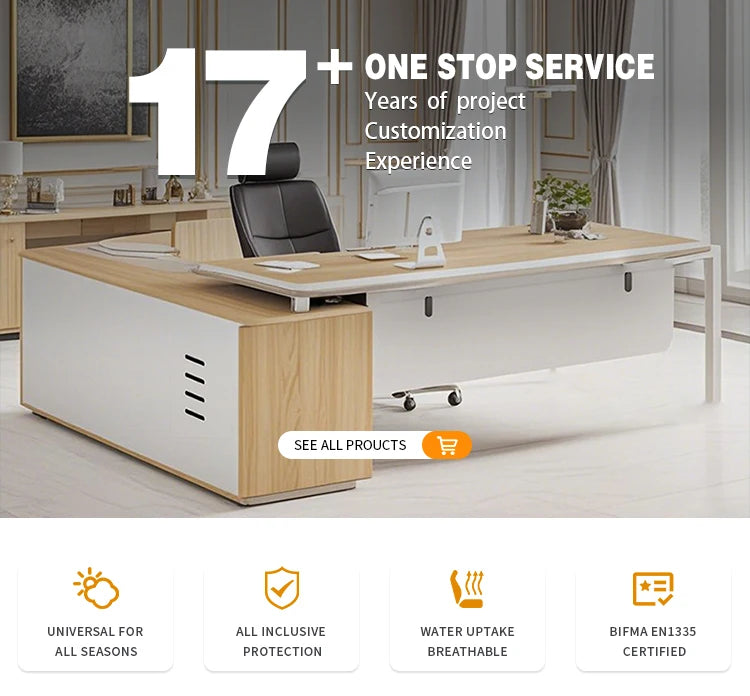 Office Furniture Computer Counter L Shape Table Ceo Executive Desktop Table Office Desk And Cabinet Set  boss office desk