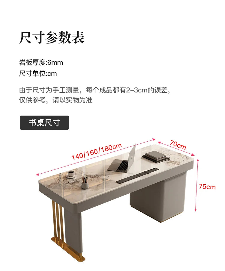 Chic Standing Desk Luxury Large Office Table Sleek European Floor Design Great Corporate Use Muebles Oficina Home Decoration