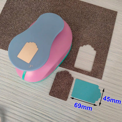 1.5'' 2" 3" DIY Paper Tag Photo Frame Card Cutter Scrapbook Large-scale Embossing device Hole Punch Kids Handmade Craft Gift Cut
