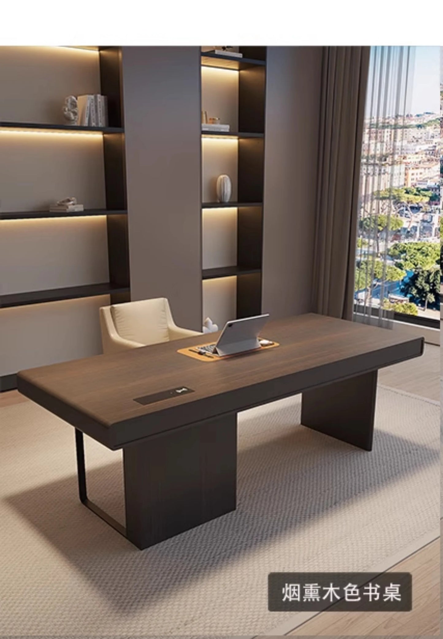 Stylish Executive Writing Desk Perfect Office Study Corner Modern Design Meets Functionality Mesa Para Computador Accessories
