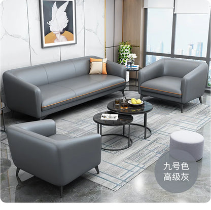 Office Sofa Business Reception Modern Simple Meeting Hotel Lobby Resting Area Office Sofa Coffee Table Set