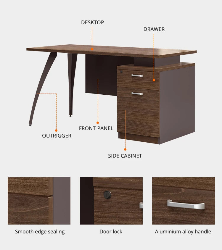 Office Wooden Table Set Workstation Staff Desk Home Computer Table for Office Work Staff Table Computer Office