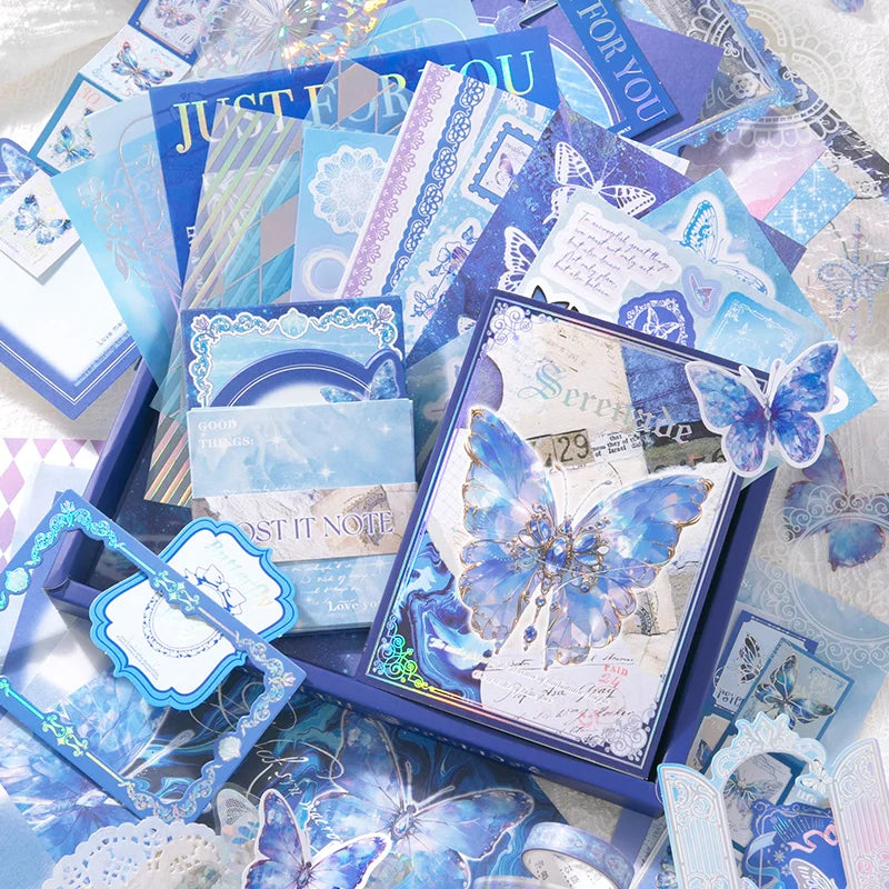 2Style 162Pcs/box Butterfly Illustrated Theme Gift Box Stickers DIY Handbook Scrapbook Photo Frame Journal Envelope Decoration
